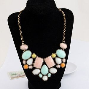 Choker Statement Necklace Nickel 4 Colors